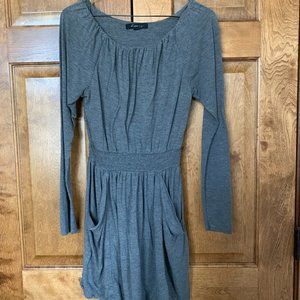 Forever 21 Grey Long Sleeve Dress - Size Medium